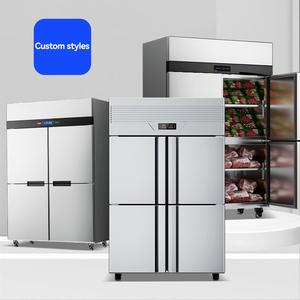 Réfrigérateur vertical à <span class=keywords><strong>double</strong></span> température à 4 portes, refroidissement par air, congélateur vertical, équipement de cuisine de restaurant - Product Image 5