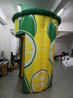 Stand de tente d'événement de support de concession de limonade gonflable de publicité gonflable commerciale pour la vente de boissons au citron