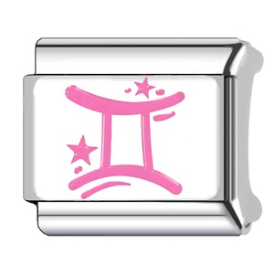 สร้อยข้อมือสแตนเลสสตีลแบบอิตาลีขนาด 9 มม. สำหรับทำเครื่องประดับ DIY สำหรับผู้หญิงผู้ชาย ลายจักรราศี จากโรงงานโดยตรง พร้อมจี้รูปแบบต่างๆ - Product Image 6