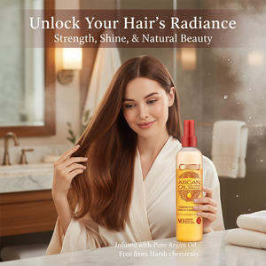 Crema Acondicionadora Sin Enjuague de Aceite de Argán Orgánico, Nutritiva, Fortalecedora, Brillante, para Cabello Rizado, Marca Blanca, Hidratante para Cabello Africano - Product Image 4