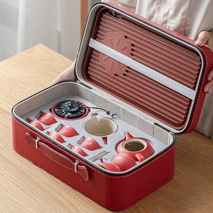 Set da Tè Portatile in Porcellana Bone China per Esterni, Ecologico e Durevole, Colore Personalizzabile, Regalo di Nozze, Articoli da Regalo Stampati - Product Image 2