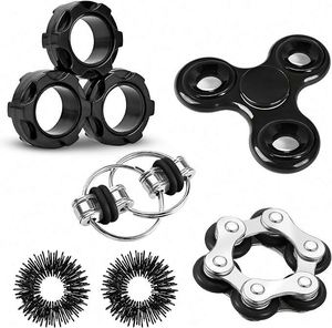 Christmas-Themed Plastic <b>Rings</b> <b>Fidget</b> Spinner for Adults-Stress Relief Anxiety Desk Toy Set Enhances Finger Flexibility - Product Image 6