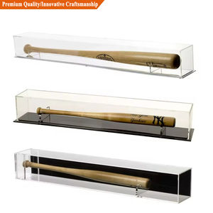 Boîte de présentation de batte de baseball en acrylique transparent, protégée contre les UV, dimensions personnalisées, support pour collectionneur d'articles sportifs, présentoir - Product Image 1