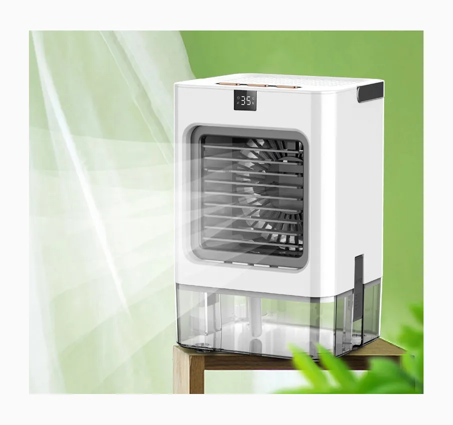 Ventilateur de refroidissement par eau à température rapide vers le bas Portable Home Office Climatiseur Refroidisseur Ventilateurs Bureau Refroidisseur d'air Ventilateur Refroidissement