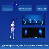 Écran textile numérique LED géant P15/P20/P25 pour affichage publicitaire extérieur + Drone IP65, affichage de drapeaux couleur pleine, OEM