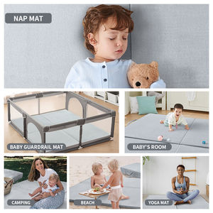 al por mayor grueso extraíble antideslizante almohadilla plegable suave espuma plegable bebé jugar estera para yoga gatear - Product Image 4