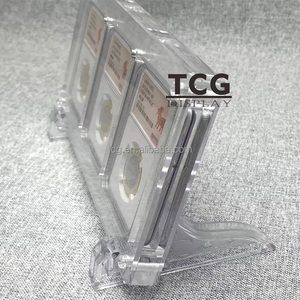 TCG rõ ràng siêu cao cấp acrylic 3 phân loại đồng xu ngc/pcgs/icg chủ với trường hợp đứng pccb đồng xu hiển thị sàn cho lớp Bộ sưu tập - Product Image 2