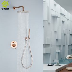 CUPC redondo de acero inoxidable 2022 para baño, conjunto de <span class=keywords><strong>ducha</strong></span> montado en la pared, mezclador de agua fría y caliente, oro pulido, superventas, 304 - Product Image 6