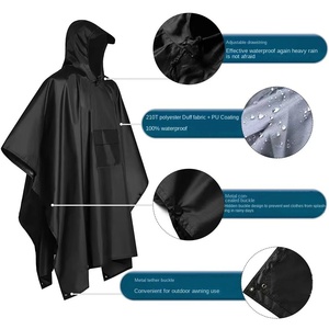 Imperméable 3-en-1 d'extérieur avec capuche et manches, housse de pluie imperméable pour moto, camping, randonnée, voyage, tente - Product Image 5