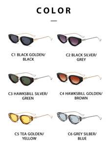 New xu hướng biểu tượng tùy chỉnh unisex người phụ nữ thời trang Cat Eye Sun Glasses UV 400 Designer + Sun + Kính - Product Image 5