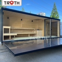 Sauna mobile sur remorque, villa conteneur modulaire préfabriquée sur mesure, sauna extérieur portable sur remorque