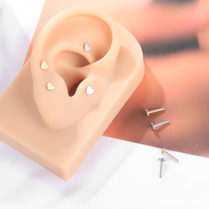 G23 Titanium Labret Stud Ringen Hart Lip Piercings Oor Kraakbeen Tragus 16G Oor Piercings Lichaam Sieraden Voor Sexy Meisjes - Product Image 3