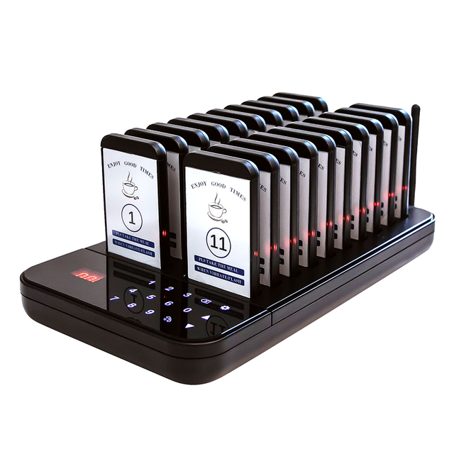 Pager System Wireless Restaurant Calling Device Guest Beeper Watch for Coffee Shop Bar Food Court Service