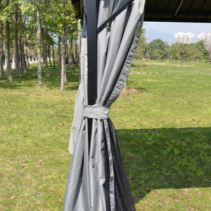 Vente en gros de gazebo en aluminium YORLLA avec toit rigide, pavillon en métal avec rideaux d'intimité et <span class=keywords><strong>moustiquaire</strong></span> B2B - Product Image 4