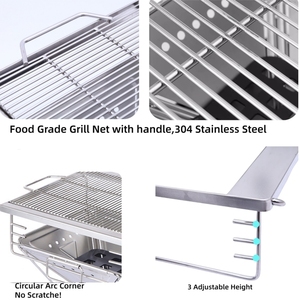 Portable Detachable Outdoor Camping Wood Burning Stove Foldable Stainless Steel BBQs <strong>Grill</strong> <strong>Folding</strong> Camping <strong>Charcoal</strong> <strong>Grill</strong> - Product Image 6