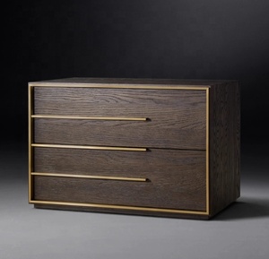 Muebles de dormitorio modernos Dormitorio <span class=keywords><strong>Metal</strong></span> Decorativo Alto diseño Sentido Gabinetes de madera Mesita de noche - Product Image 2