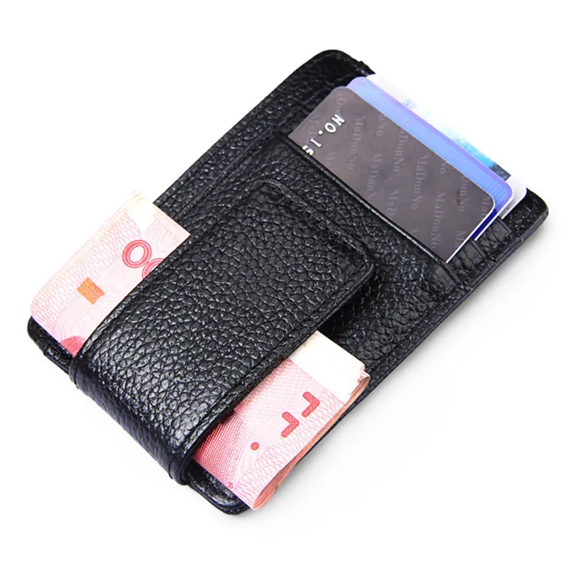 Anti-theft Swipe Card Holder Anti-magnetic RFID Personalized U.S. Dollar Ticket Holder Anti-scan Card Case Leather Money Clips