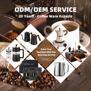 Kingze Accessoires pour expresso <span class=keywords><strong>en</strong></span> acier inoxydable Outils pour barista Tasses doseuses de <span class=keywords><strong>grains</strong></span> de café 3.4OZ/100ML avec poignée - Product Image 5