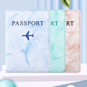 Funda de Pasaporte de Cuero PU para Viaje con Cubierta de Mármol y Logotipo Personalizado - Product Image 2
