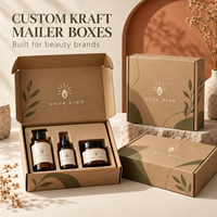 Emballages cosmétiques personnalisés haut de gamme, boîtes en papier kraft, cartons en carton ondulé, boîtes d'expédition, boîtes postales, logo imprimé de luxe