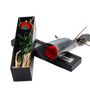 ดอกกุหลาบคุณภาพสูง ขนาด 28-32 ซม. อายุการใช้งานยาวนาน ดอกไม้คงทนตลอดกาล ดอกกุหลาบนิรันดร์ บรรจุในกล่องกระดาษ - Product Image 3