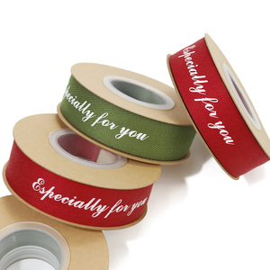 Nhà Máy Giá Tùy Chỉnh Chất Lượng Cao 100% Bông Ribbon Lụa In Băng Twill Ribbon Cuộn Cho Gói Quà Tặng - Product Image 5