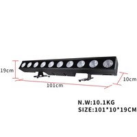 Barre de projecteur LED étanche 10x50W pour extérieur, faisceau lumineux, stroboscope, projecteur mural, couleurs froides et chaudes 2-en-1, indice de protection IP65
