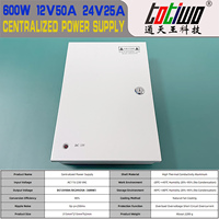 Alimentation Centrale Commutée AC/DC 24V 600W, 24V 25A, 18 Canaux, pour CCTV, Boîtier Métallique, Alimentation Centralisée Multi-sorties SMPS