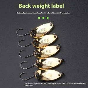 Luya crochet unique Micro cuillère en laiton sangsue Okin Stream Sequin appât avec bande blanche pour la pêche à la carpe - Product Image 4