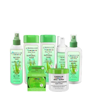 CASSILLIA Private Label Wholesale Professional Hair Care Set Organic Argan Oil Aloe Vera Shampoo and Conditioner Set