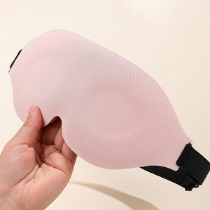 Masque de sommeil rose, couvre-yeux profilés 3D, masque pour les yeux bloquant la lumière de repos profond avec bandages élastiques réglables - Product Image 2