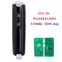 Porte-clés intelligent à distance 315MHz ID49 puce SKE13D-03 pour Mazda CX-5 CX-9 M 6 MX-5 Miata 2019-2022 TAYB-67-5DYB WAZSKE13D03