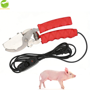 Pince coupante électrique pour porcs, <span class=keywords><strong>prix</strong></span> usine, poignée rouge, en acier inoxydable, sans saignement, vente chaude - Product Image 3
