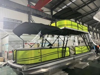 30FT 9M Deux Étages Double Decker Partie Eau Coulissante Canapé Meubles Flybridge Ponton Bateau à vendre