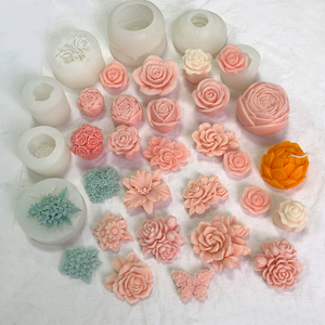 Stampo in <span class=keywords><strong>Silicone</strong></span> a Forma di Rosa con Fiore 3D, Stampo in Resina per Decorazioni Fai da Te in Gesso, <span class=keywords><strong>Stampi</strong></span> per <span class=keywords><strong>Candele</strong></span> - Product Image 3
