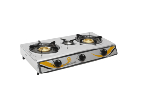 Cocina de Gas Portátil de 3 Quemadores, Resistente, de Acero Inoxidable, LPG/NG, Encendido Manual, 1 Año de Garantía, para el Hogar en el Medio Oriente - Product Image 3