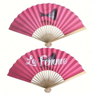 Éventail pliable en bambou avec impression personnalisée sur 2 faces - Product Image 2