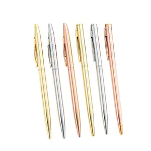 الأكثر مبيعًا أقلام حبر جاف فاخرة بالخط قلم كروي معدني بشعار مطبوع حسب الطلب