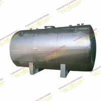 Réservoir d'air horizontal personnalisable de 1000 L, résistant à une pression de 12 bars, en acier inoxydable HDPE, pompe automatique pour le stockage d'huile de camion