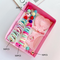 Divers Styles personnalisés Bébé Peigne à cheveux Ensemble Filles Enfants Cheveux Accessoires Rose Boîte Cadeau Mignon Bébé Cheveux Élastiques Cravates