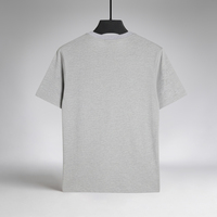 T-shirt décontracté gris pour homme, 180 GSM, mélange coton-viscose, fournisseur OEM ODM personnalisé