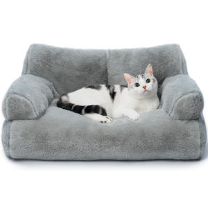 Indoor Pet Cat Bed Warm Washable Dog Bed Nest for <b>Small</b> Dogs Cats with Removable Cover Fluffy Cat Couch with Non Slip Bottom - Product Image 1