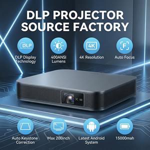 Proyector DLP para Cine en Casa S500 2026, Portátil, 4K, 3D, Full HD, Alto Brillo, Enfoque Automático, Sistema Operativo Android 5G, para Exteriores, 2G - Product Image 1