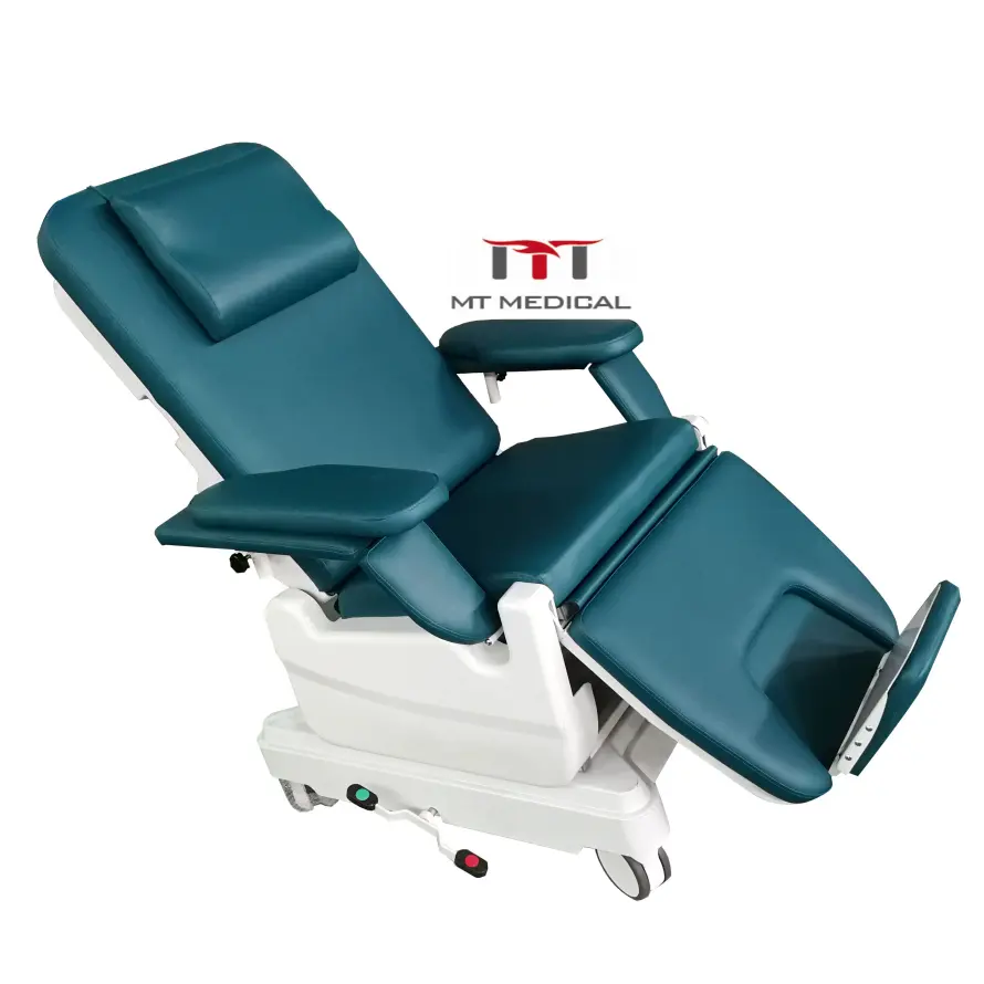 2 المحركات الكهربائية غسيل الكلى الدم المانحة العلاج الكيميائي كرسي أو سرير الصانع مع iv حامل
