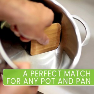 Set di 4 Raschietti in Bambù per Pentole, Utensile da Cucina Sicuro per Alimenti, Non Graffia, per Padelle, Pentole e Stoviglie - Product Image 2
