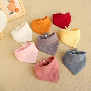 Custom Ruffled Infant Bibs 100% Safe Cotton <b>Baby</b> Bibs Bandana Newborn <b>Baby</b> Feeding Bib for Teething and Drooling - Product Image 1