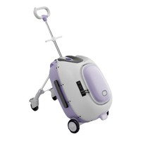 Valise de voyage pour enfant JX Kids Ride, bagage à main, poussette avec roulettes pivotantes pour bébé, en matériau PC
