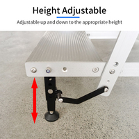 Accessoires pour caravanes CAPEXRV, marches pour caravanes, 5 marches pliantes, escaliers manuels/électriques avec éclairage LED et pieds de support doubles réglables