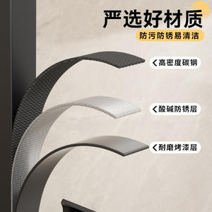 Étagère de rangement multifonctionnelle pour évier de cuisine, organisateur de comptoir à double niveau avec poignée, support pour pots à épices - Product Image 5