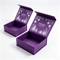Boîte cadeau magnétique rigide en carton personnalisé, emballage de Noël, boîte cadeau personnalisée avec logo, boîte cadeau de Noël, boîte cosmétique magnétique